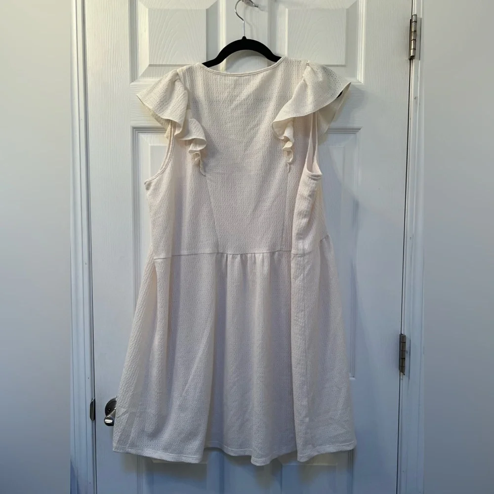 Cream Dress with Ruffles - Picture 3 of 8